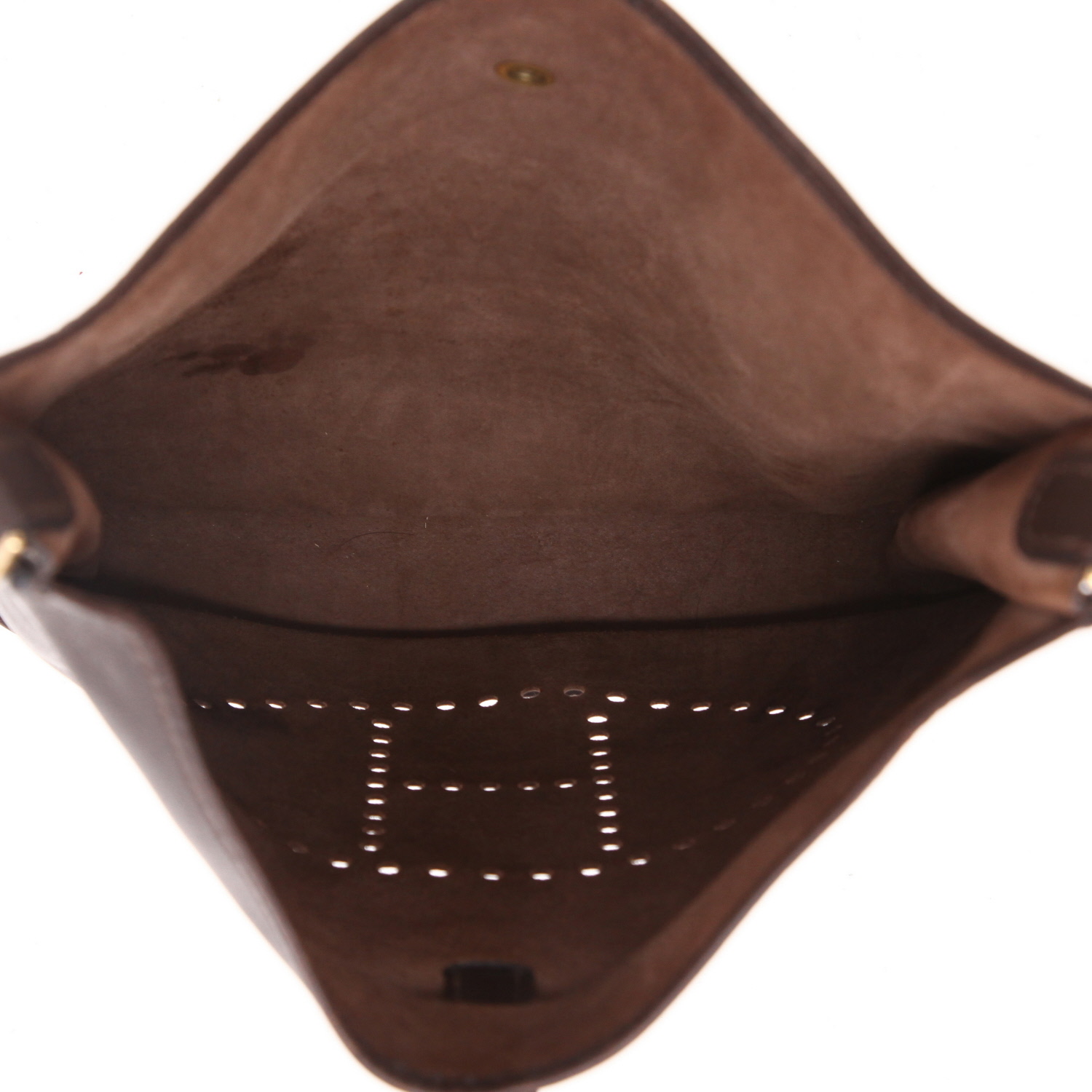 Borsa a tracolla Hermès  Evelyne in pelle Courchevel marrone - Detail D3