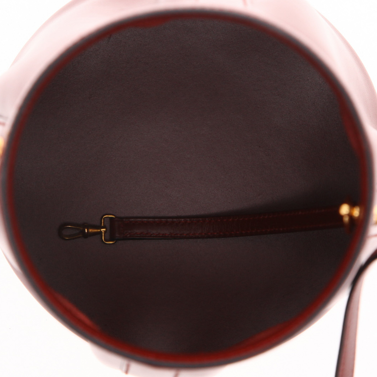 Bolso de mano Hermès  Farming en cuero box color burdeos - Detail D3