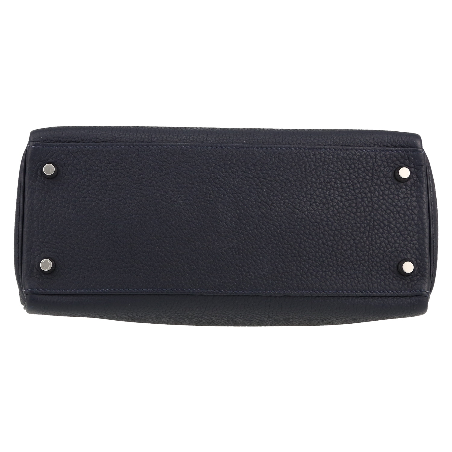 Hermès  Kelly 28 cm handbag  in navy blue togo leather - Detail D1