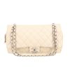 Chanel  Timeless Jumbo handbag  in cream color quilted leather - 360 thumbnail