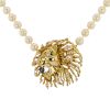 Chaumet   1970's necklace in yellow gold, diamonds, sapphire and cultured pearls - 00pp thumbnail