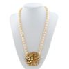 Chaumet   1970's necklace in yellow gold, diamonds, sapphire and cultured pearls - 360 thumbnail