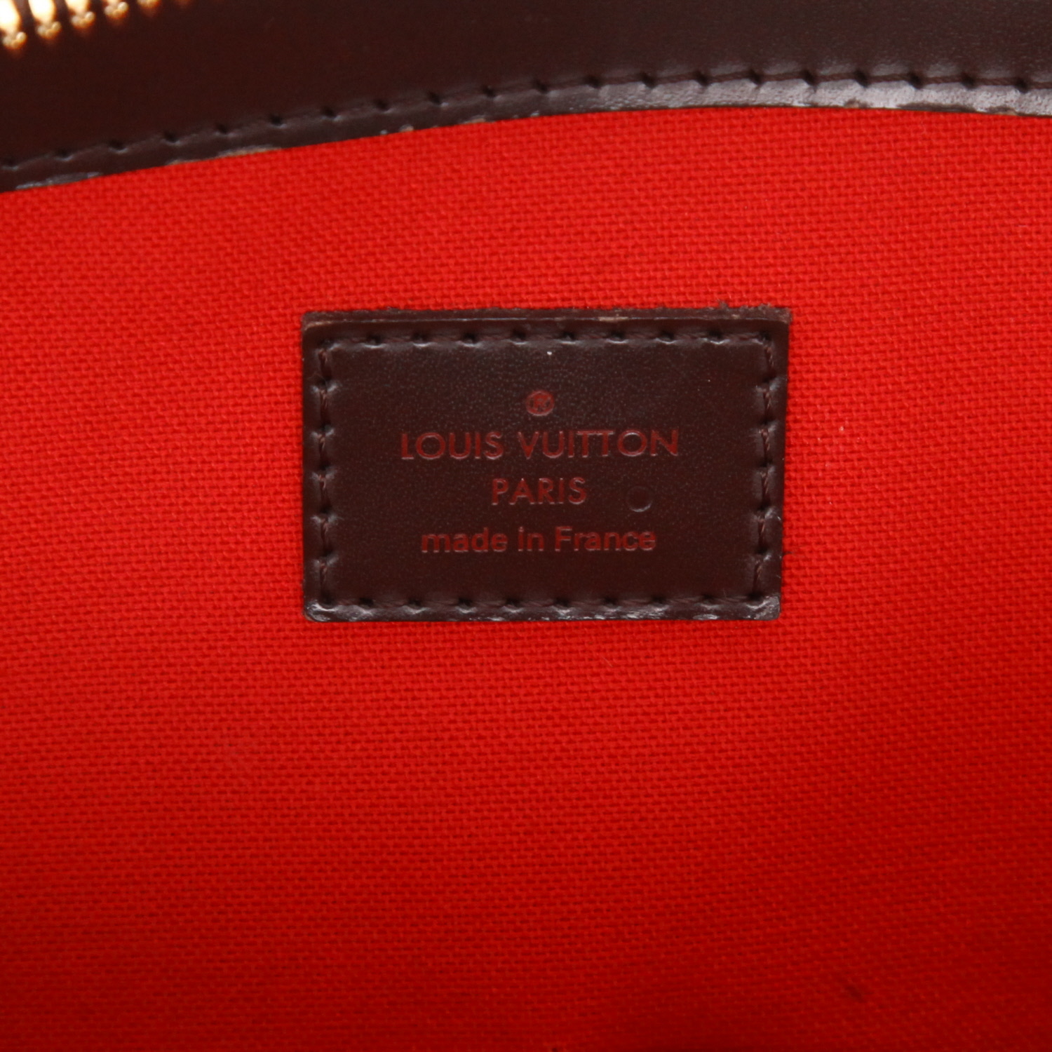 Borsa Louis Vuitton  Verona in tela a scacchi ebana e pelle marrone - Detail D2