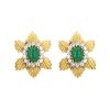 Paire de boucles d'oreilles Vintage  en or jaune, or jaune 14k et diamants - 00pp thumbnail