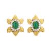 Vintage  earrings in yellow gold, 14k yellow gold and diamonds - 00pp thumbnail