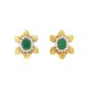 Paire de boucles d'oreilles Vintage  en or jaune, or jaune 14k et diamants - 360 thumbnail