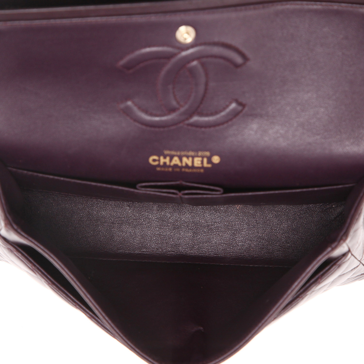 Borsa Chanel  Timeless Classic in pelle trapuntata plum - Detail D3