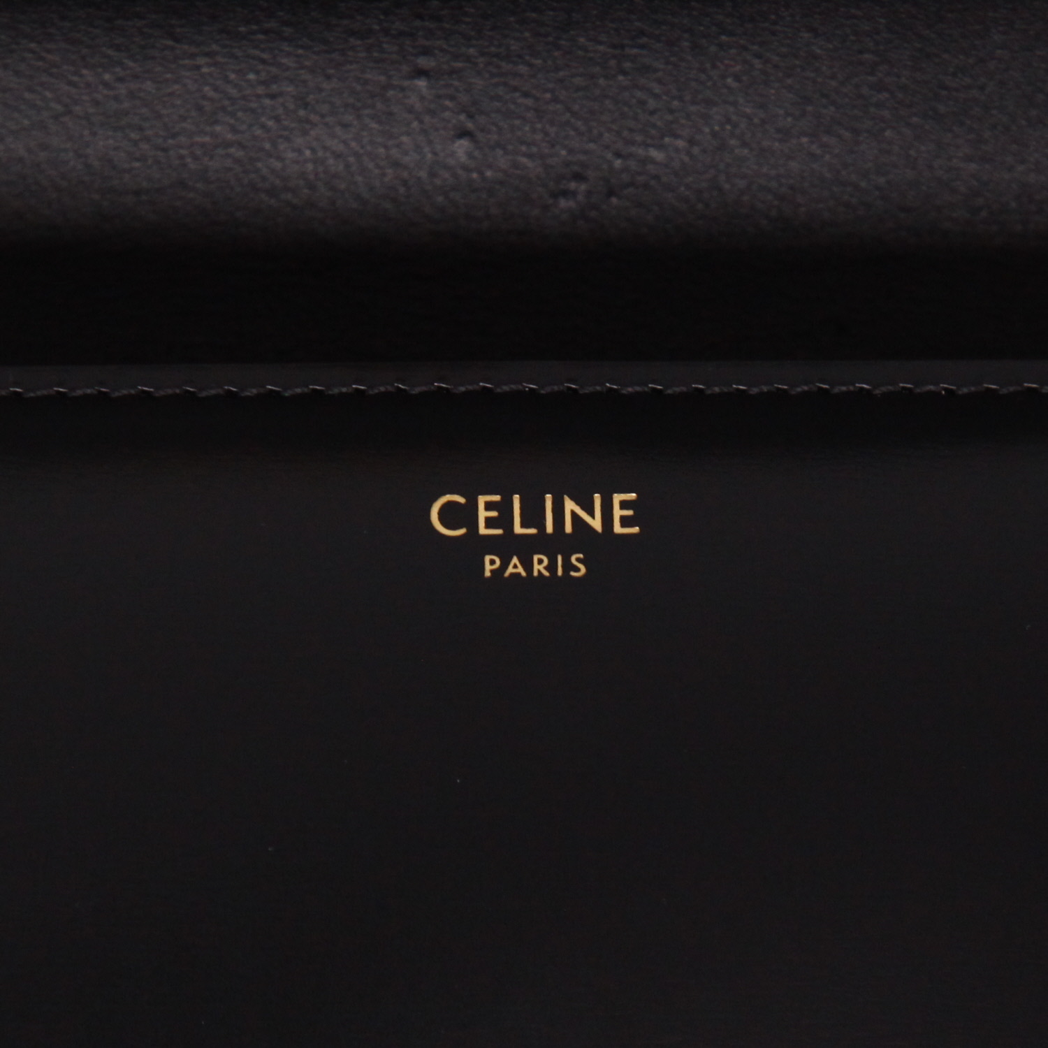 Borsa a tracolla Celine  Besace Clea in pelle liscia nera - Detail D2