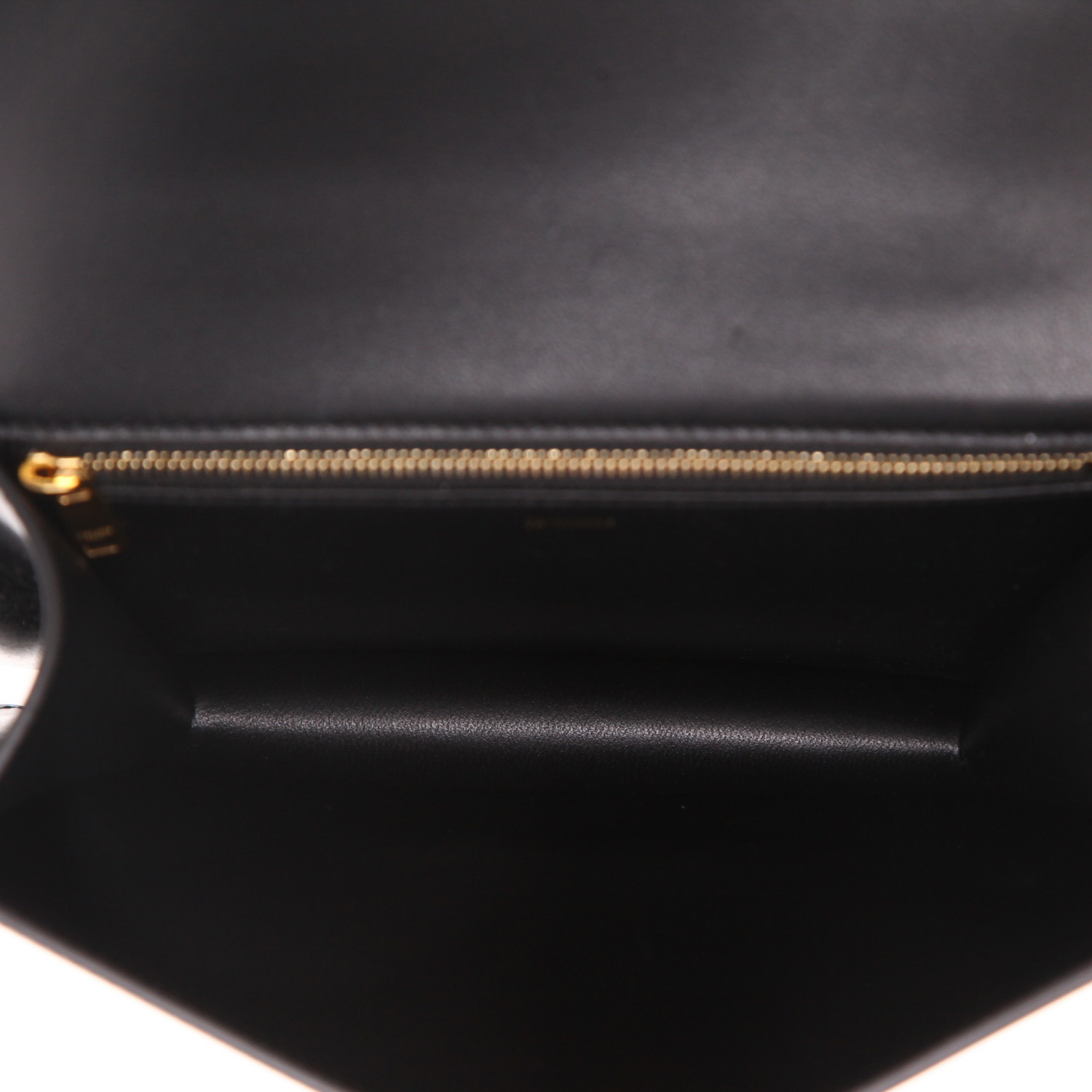 Celine  Besace Clea shoulder bag  in black smooth leather - Detail D3