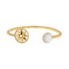 Bracelet ouvert Dior Rose des vents en or jaune, nacre et diamant - 00pp thumbnail