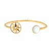 Open Dior Rose des vents bracelet in yellow gold, mother of pearl and diamond - 360 thumbnail