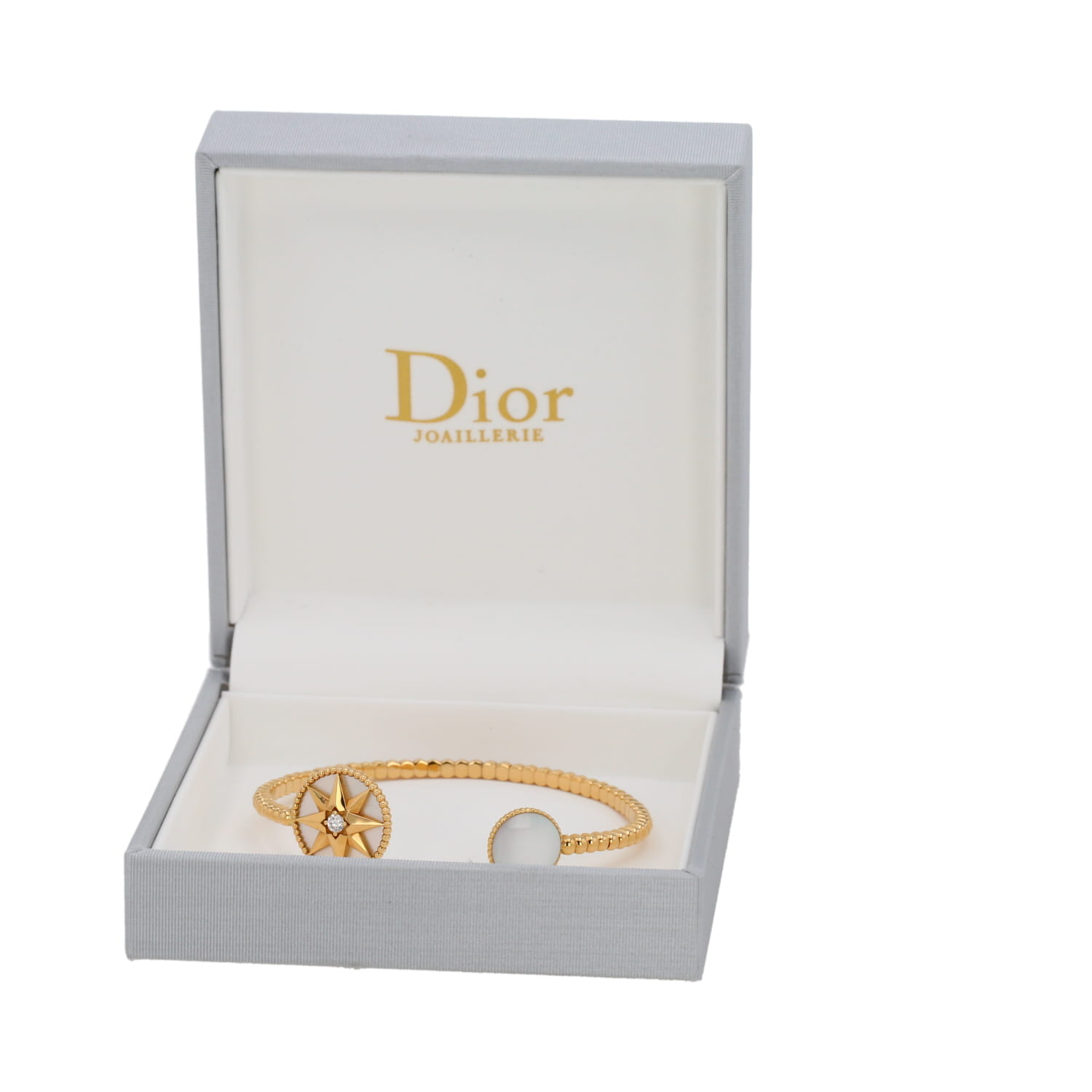 Bracciale aperto Dior Rose des vents in oro giallo, madreperla e diamante