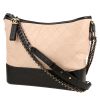 Chanel  Gabrielle  shoulder bag  in beige quilted leather  and black leather - 00pp thumbnail