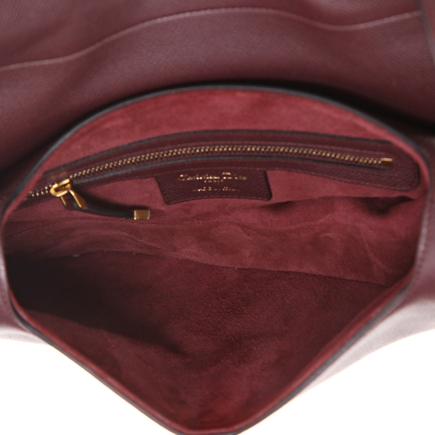 Dior  Saddle handbag  in plum grained leather - Detail D3