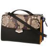 Fendi   shoulder bag  in yellow, black and blue leather  and beige python - 00pp thumbnail