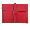 Hermès  Jige pouch  in red Courchevel leather - 360 thumbnail