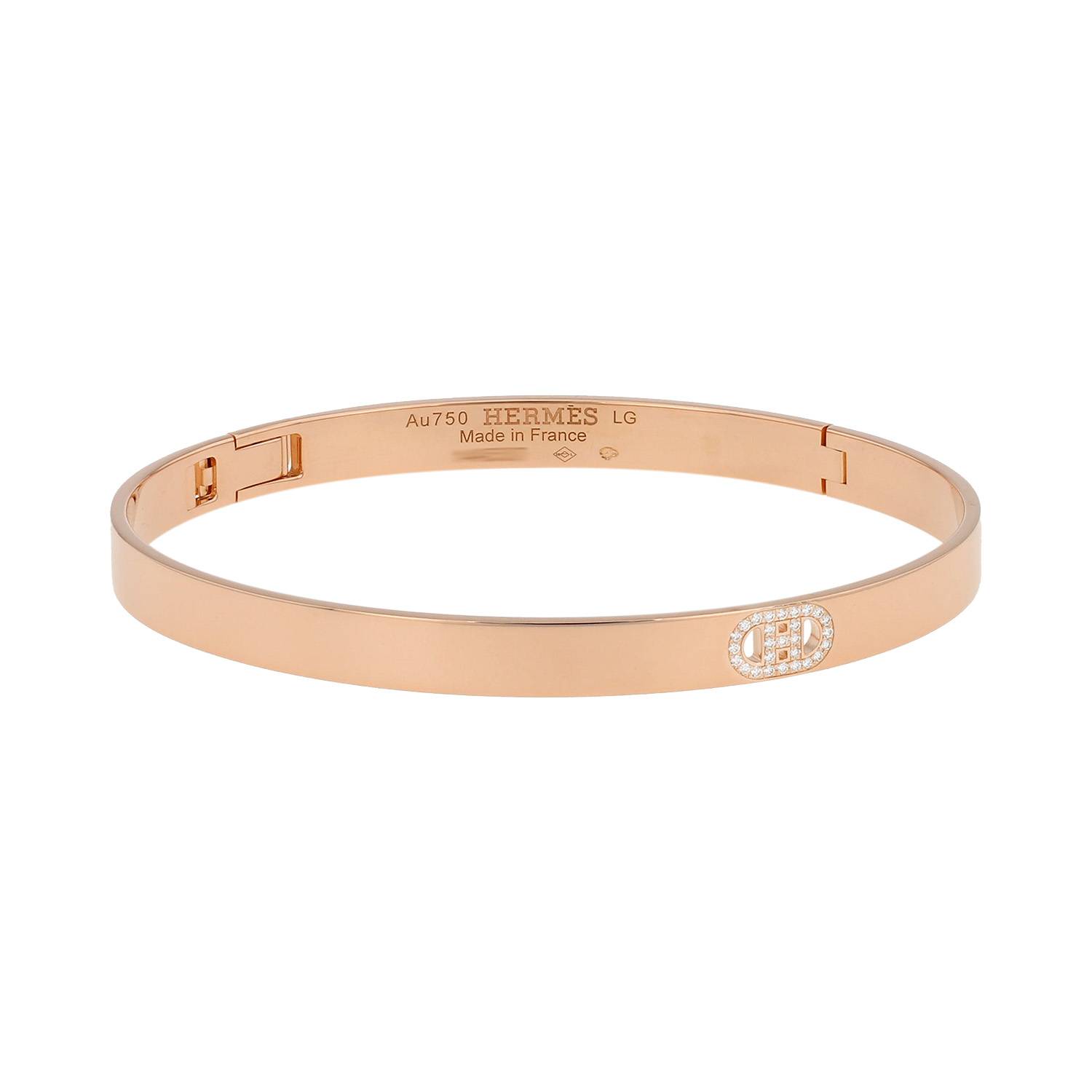 H D'ancre Bracelet In Pink And Diamonds