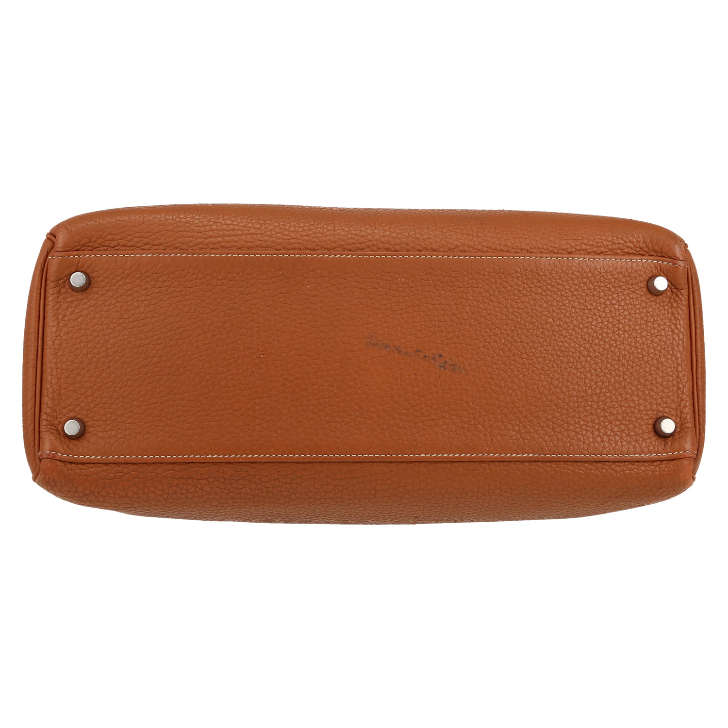 Sac à main Hermès  Kelly 35 cm en cuir togo gold - Detail D1