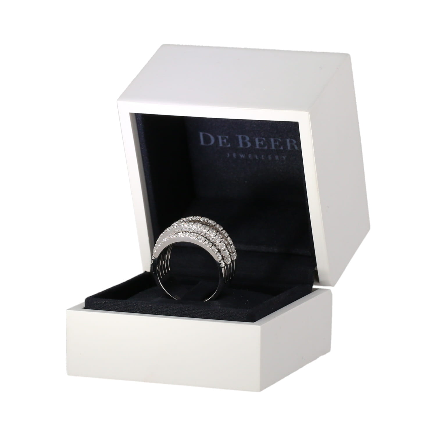 De Beers DB Classic ring in white gold and diamonds - Detail D2