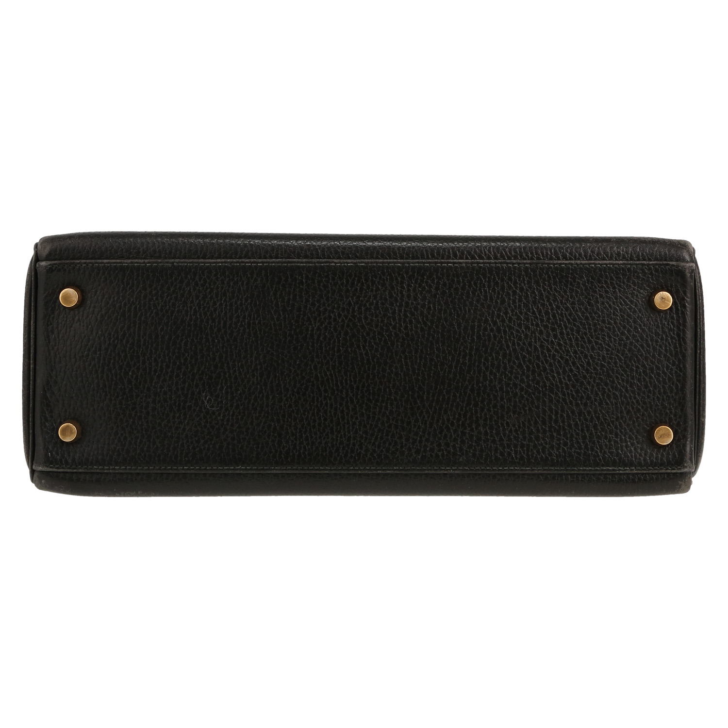 Hermès  Kelly 32 cm handbag  in black Ardenne leather - Detail D1