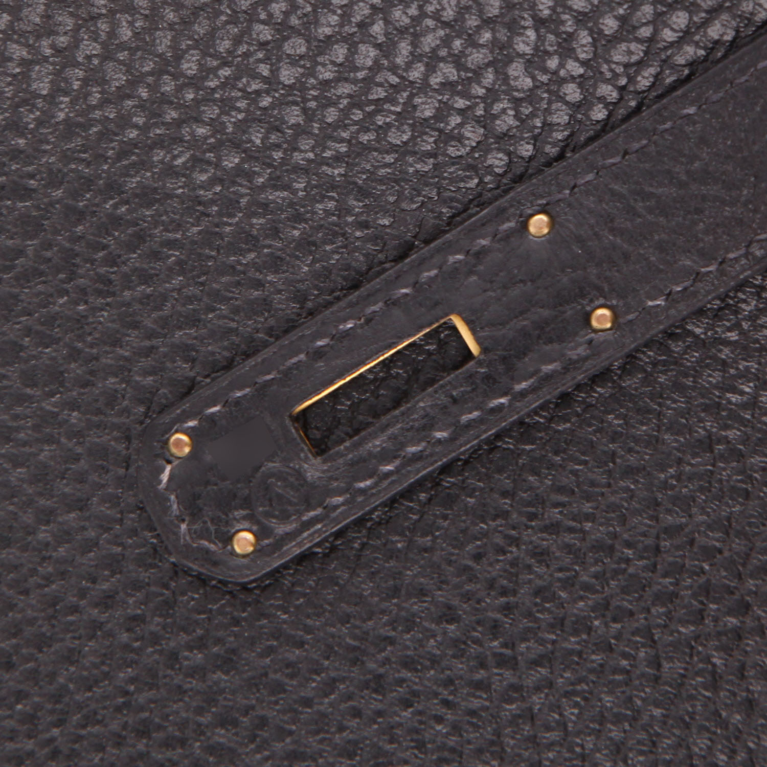 Hermès  Kelly 32 cm handbag  in black Ardenne leather - Detail D4