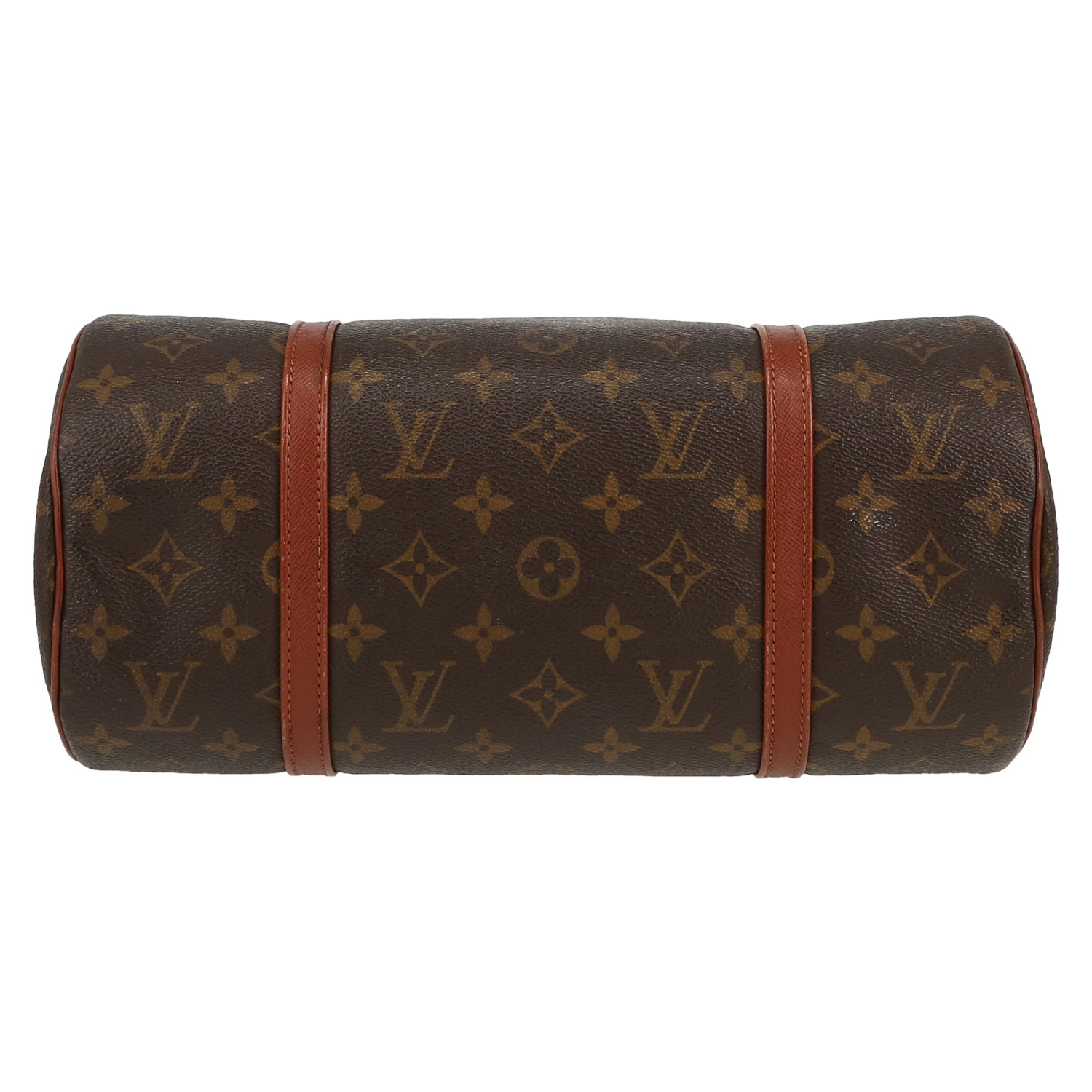 Borsa Louis Vuitton  Papillon in tela monogram marrone e pelle marrone - Detail D1