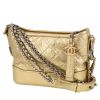 Chanel  Gabrielle  small model  shoulder bag  in gold quilted leather - 00pp thumbnail