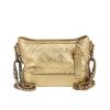 Chanel  Gabrielle  small model  shoulder bag  in gold quilted leather - 360 thumbnail