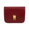 Celine  Classic Box shoulder bag  in burgundy box leather - 360 thumbnail