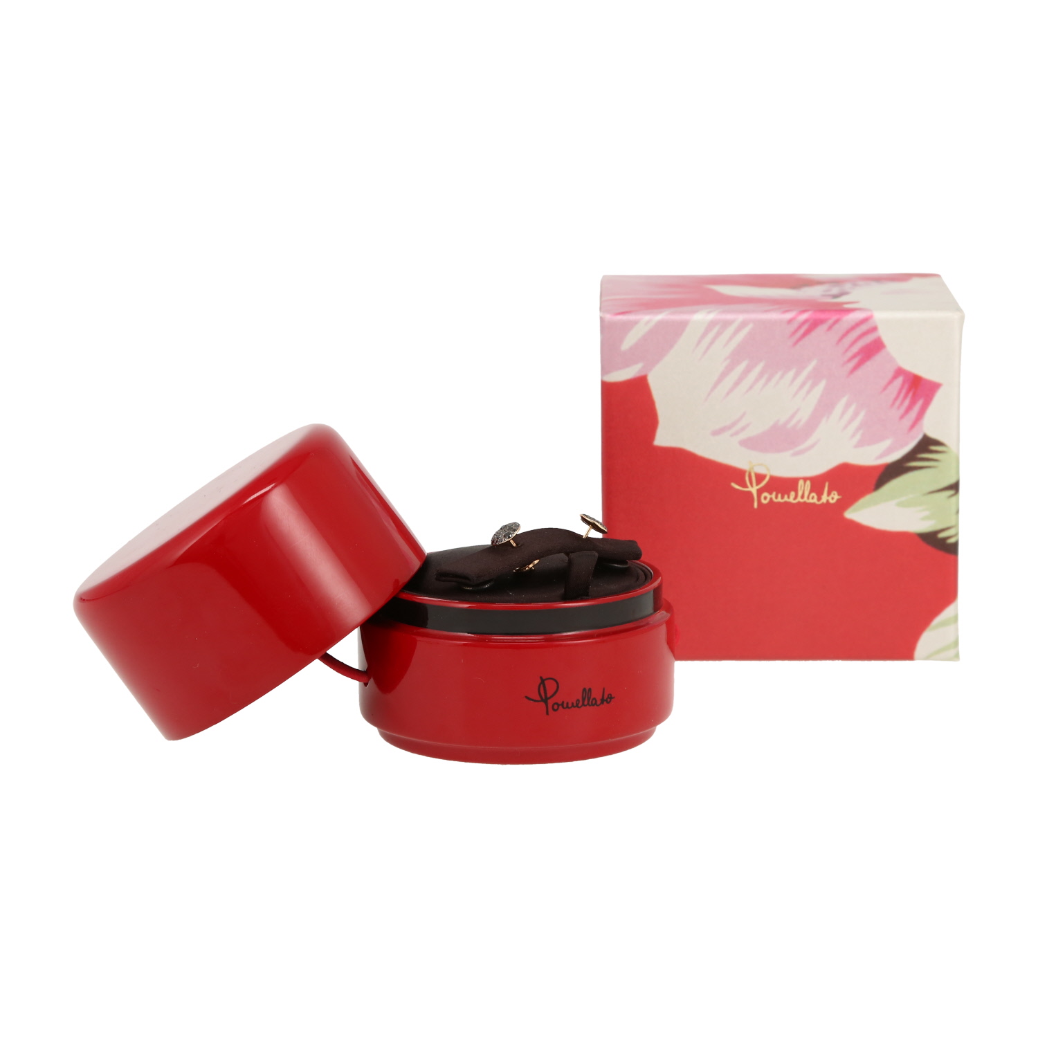 Pomellato Sabbia earrings in pink gold, blackened gold and diamonds - Detail D2