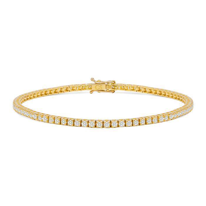 Bracelet in yellow gold and diamonds (1,84 carat)