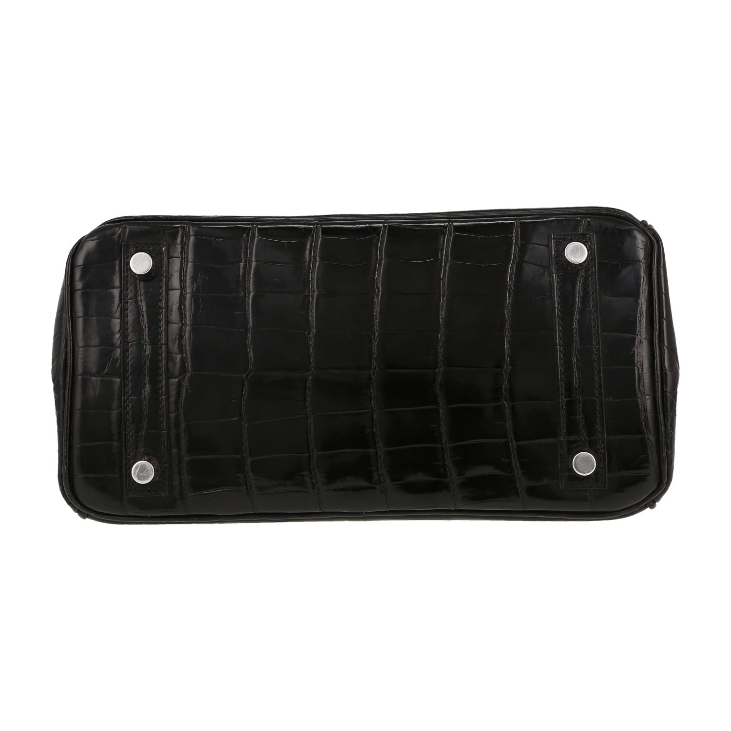 Hermès Birkin handbag, 25 cm, in black Niloticus crocodile leather - Detail D1
