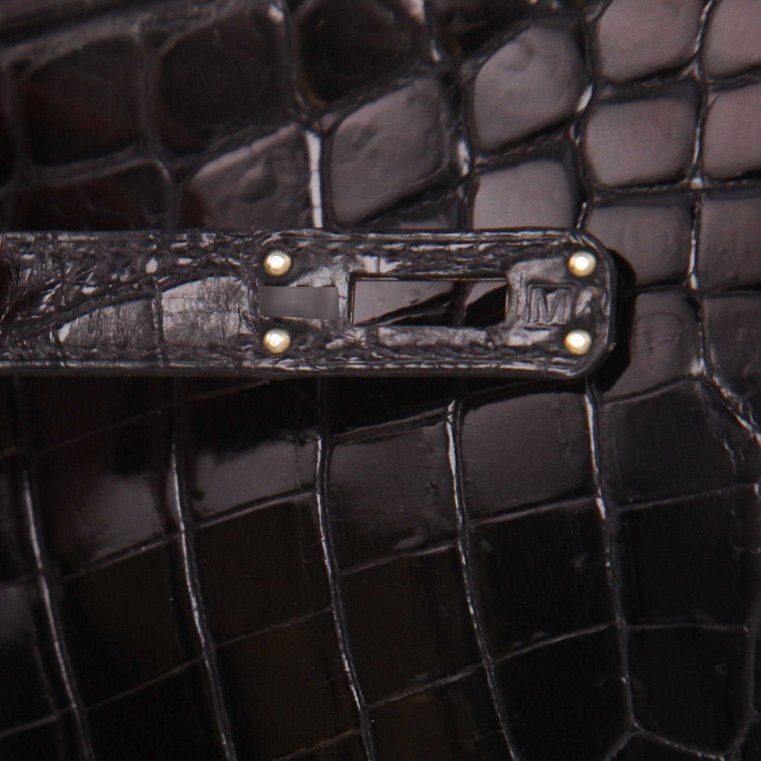 Bolso Hermès Birkin de 25 cm de cocodrilo nilótico negro - Detail D4