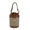 Sac à main Gucci en toile Suprême GG beige et cuir marron - 360 thumbnail