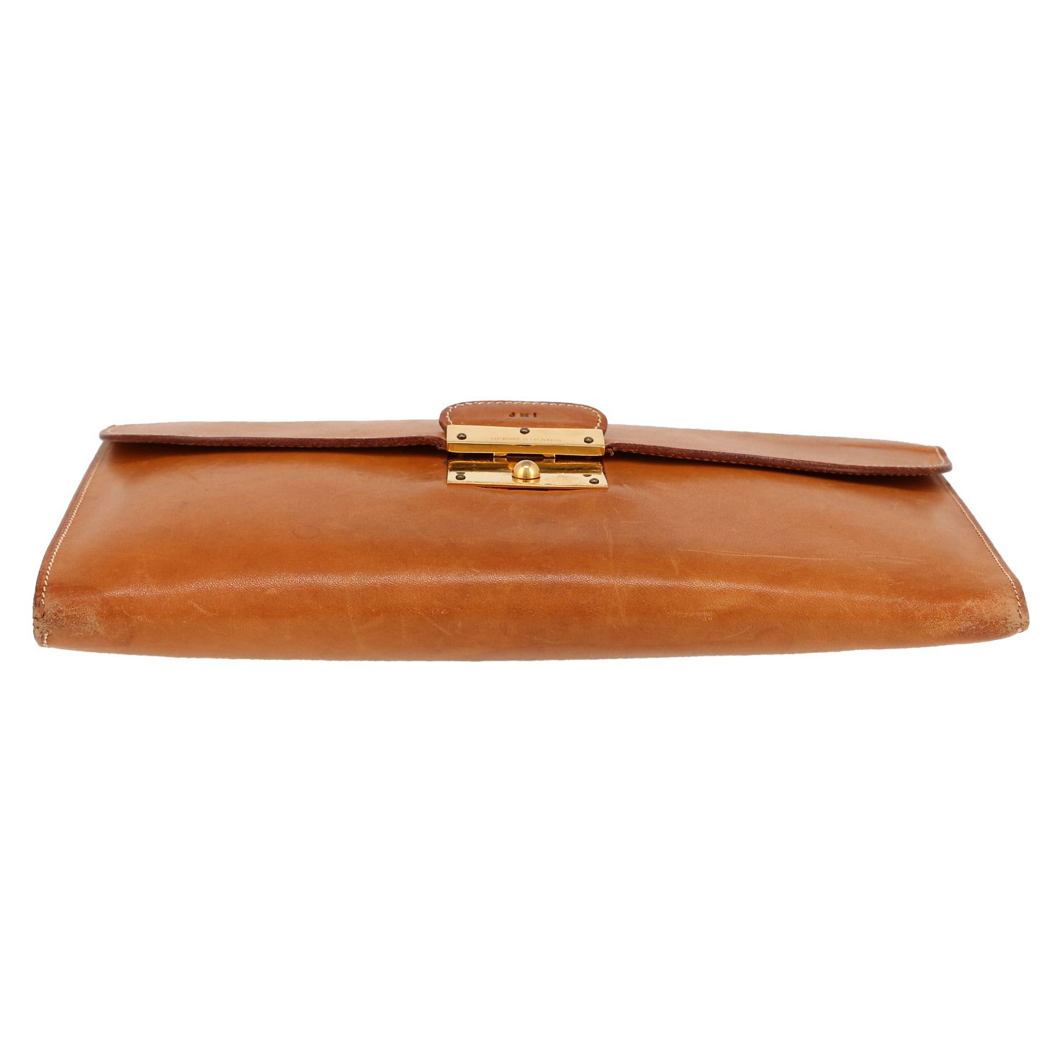 Pochette Hermès  Jet in pelle naturale gold - Detail D1