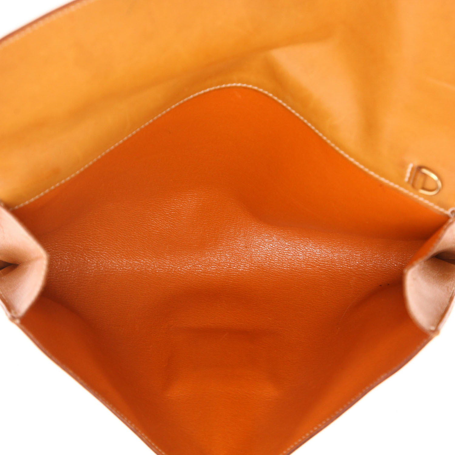 Hermès  Jet pouch  in gold natural leather - Detail D3