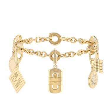 Bulgari Bulgari Bulgari bracelet in yellow gold, diamonds and onyx