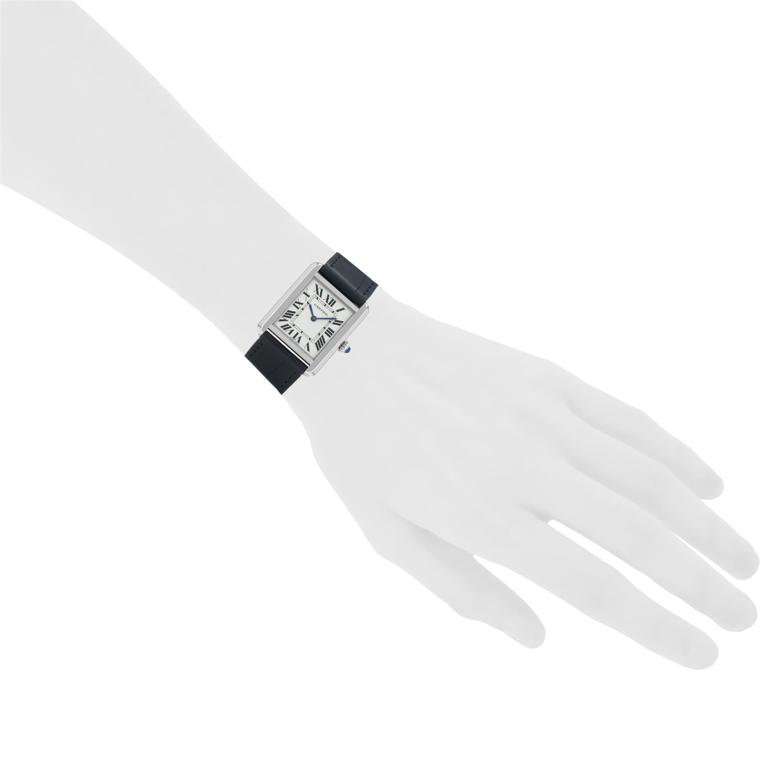 Reloj Cartier Tank Solo de acero y acero Ref: Cartier - 3170  Circa 2016 - Detail D1