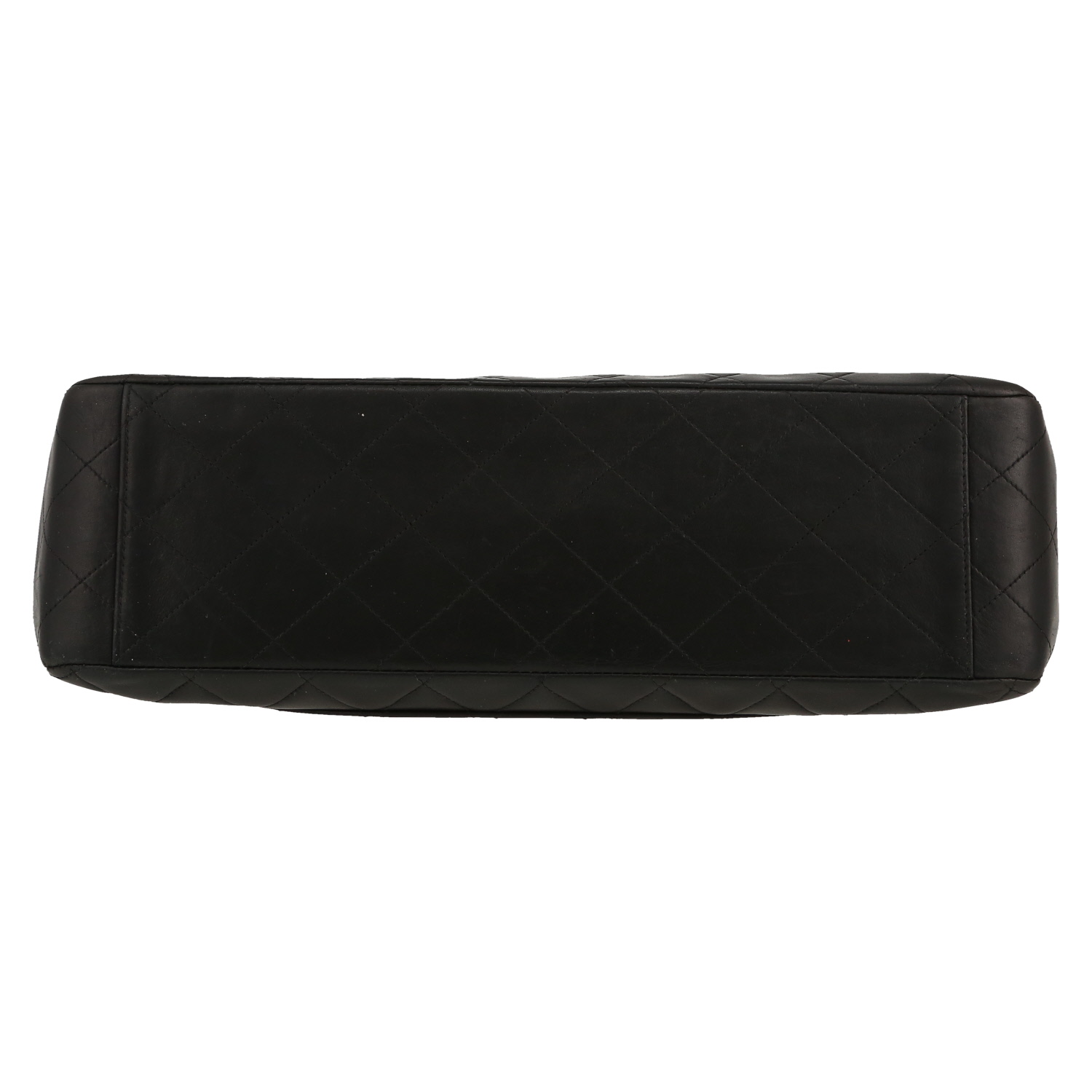 Chanel  Timeless Maxi Jumbo handbag  in black quilted leather - Detail D1