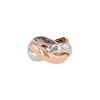 Poiray Tresse ring in pink gold and white gold - 00pp thumbnail