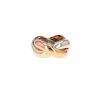 Poiray Tresse ring in pink gold and white gold - 360 thumbnail