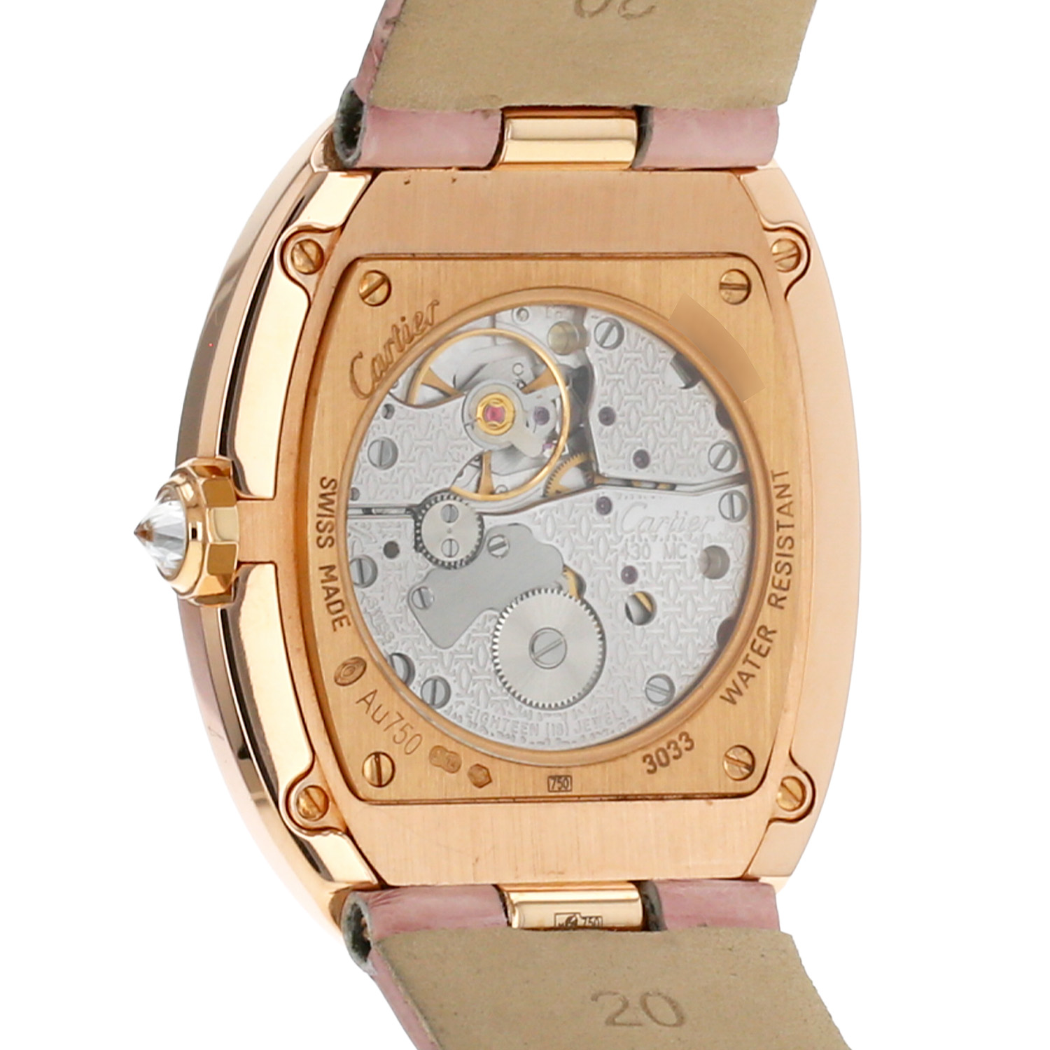 Montre Cartier Baignoire Joaillerie en or rose Vers 2010 - Detail D3