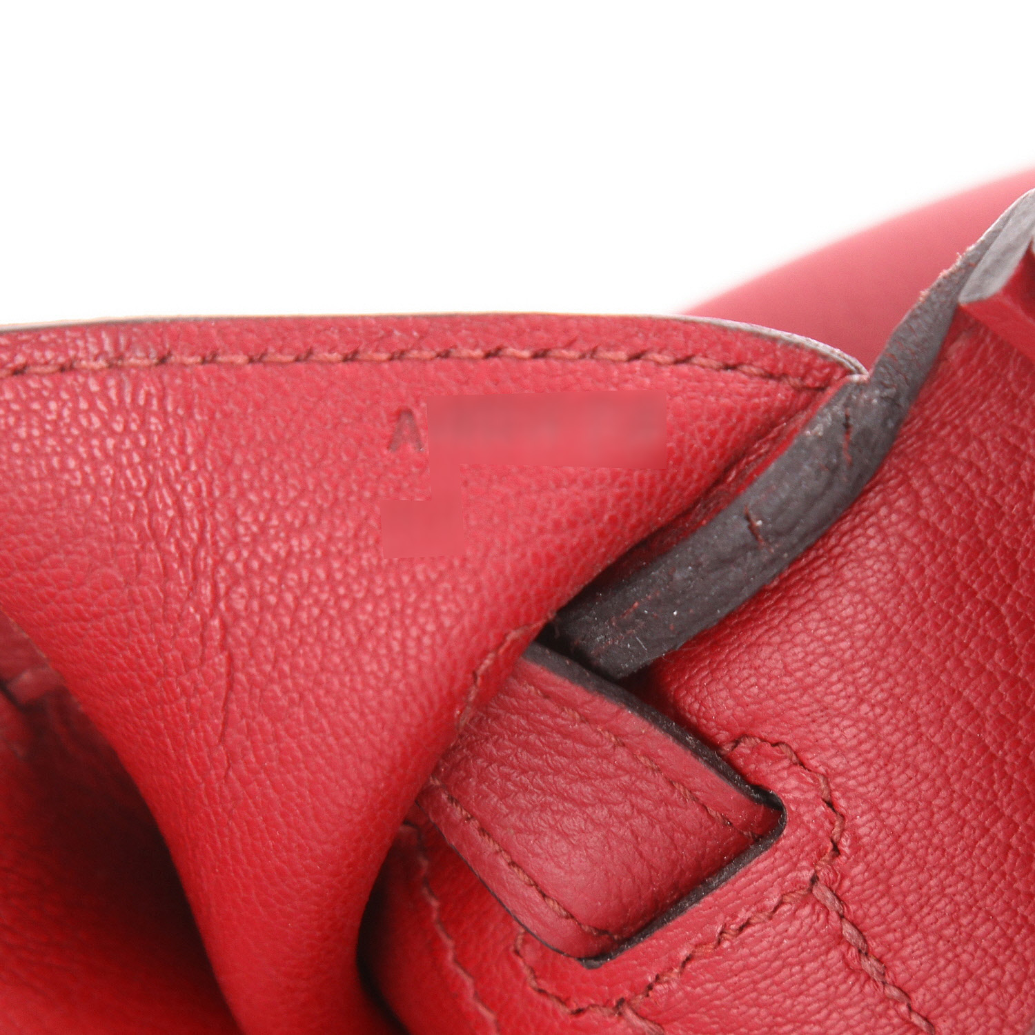 Sac à main Hermès  Birkin 30 cm en cuir togo rouge grenat - Detail D4