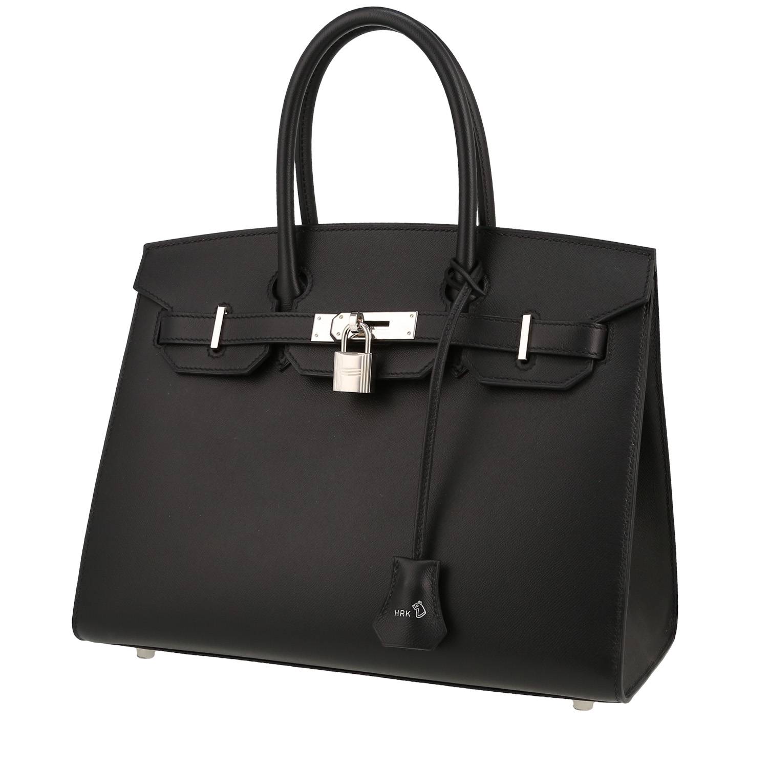Birkin 30 cm Handbag In Black Madame Calfskin