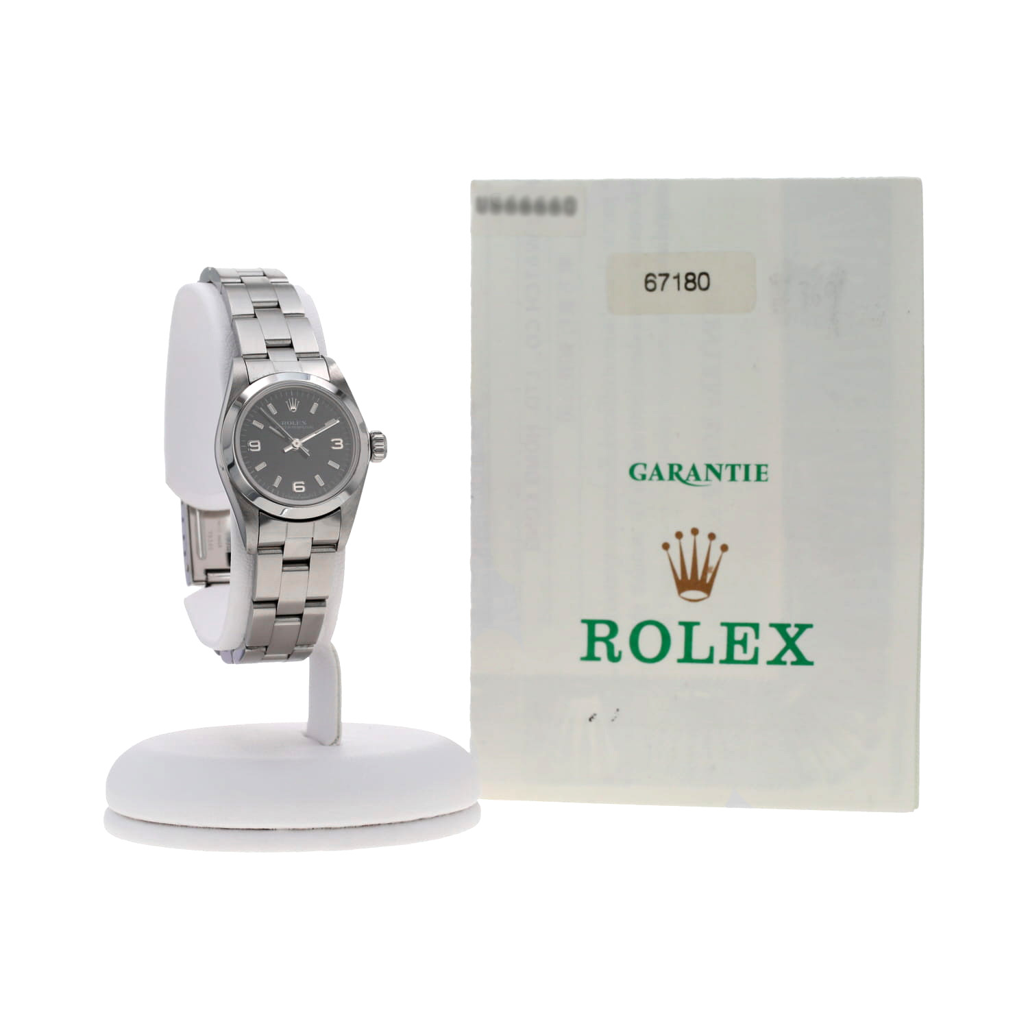 Rolex Lady Oyster Perpetual  in stainless steel Ref: Rolex - 67180  Circa 1998 - Detail D2