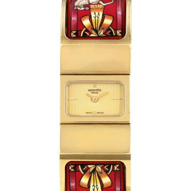 Orologio Hermès Loquet in oro placcato Ref: Hermes - L01.201  Circa 1990