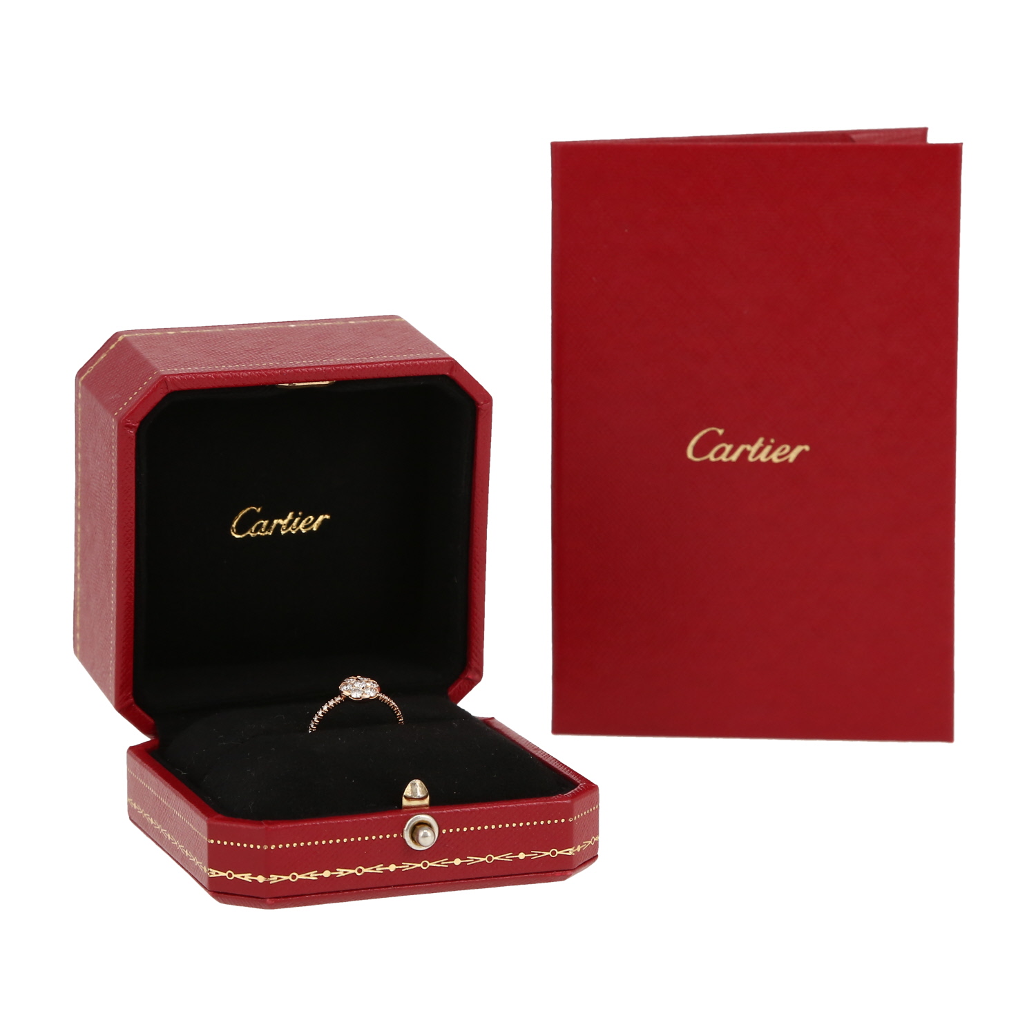 Bague Cartier Etincelle en or rose et diamants - Detail D2