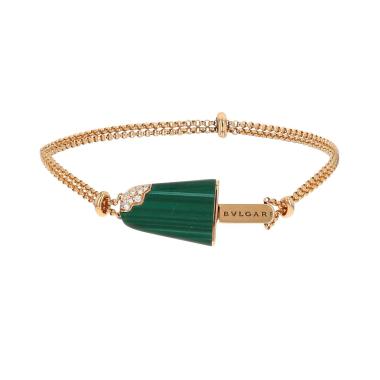 Bracelet Bulgari Gelati en or rose, malachite et diamants