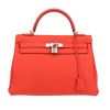 Bolso de mano Hermès  Kelly 32 cm en cuero togo naranja Capucine - 360 thumbnail