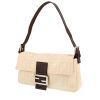 Bolso de mano Fendi  Baguette en lona monogram beige y cuero marrón - 00pp thumbnail